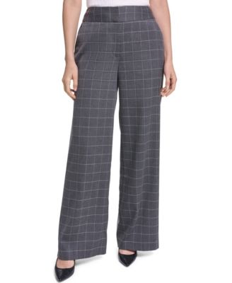 Calvin Klein Women's Whitney Pant High-Rise Wide-Leg Pants
