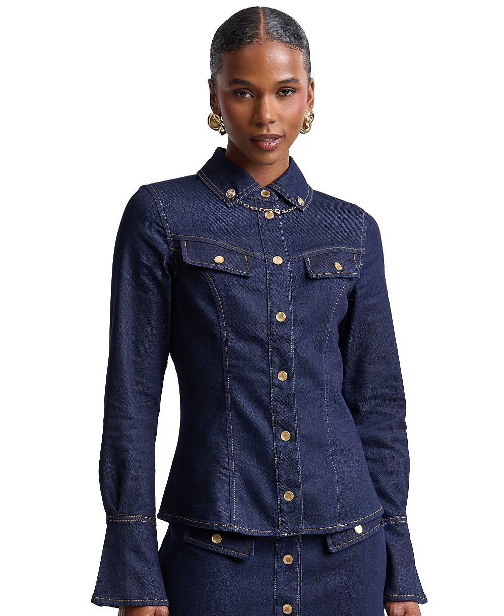 Женская джинсовая рубашка с длинным рукавом Avec Les Filles