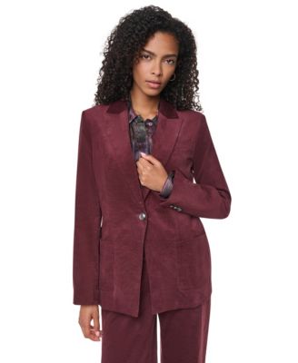 DKNY Women's Stretch Corduroy Tailored Blazer