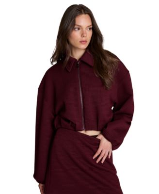 Kenneth Cole женская кардиган с воротником, молнией и плиссированным подолом