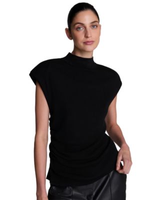 Kenneth Cole Женская блуза с вырезом-лодочкой и ключевым вырезом на спине
