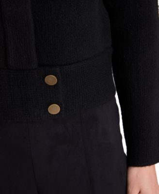 Kenneth Cole Women's Long Sleeve Collared Utility Sweater Jacket