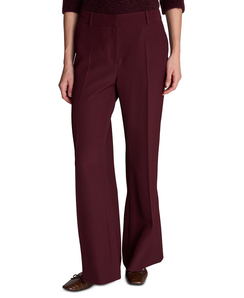Kenneth Cole Women's Fly Front Back Zipper Flare Pant