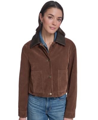 Levi's Women's Cropped Faux-Suede Chore Jacket