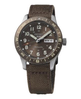 Seiko мужские спортивные автоматические аналоговые часы для полевых условий, водонепроницаемость до 100 метров, 41 мм