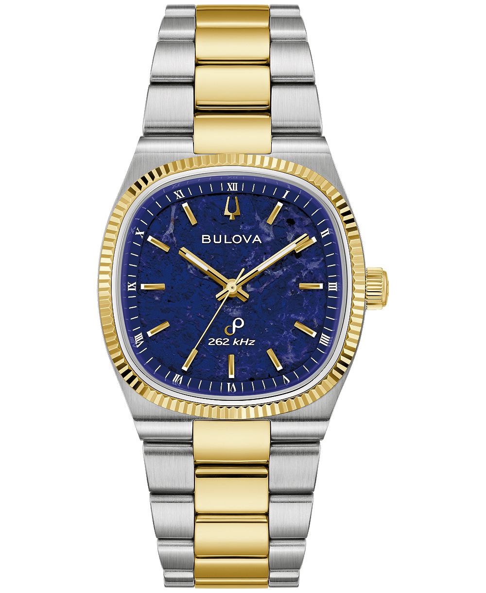 Bulova Men's Super Seville Sodalite Two-Tone Stainless Steel Bracelet Watch 35mm