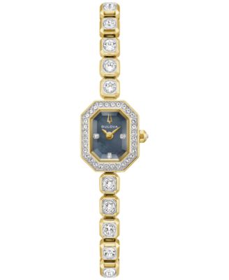 Женские часы Bulova Box Set с золотистым стальным браслетом 15mm