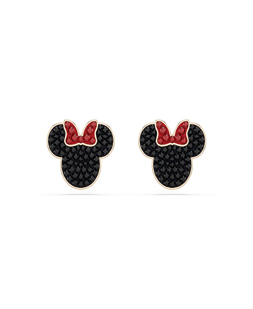 Серьги Swarovski Rose Gold-Tone Plated Black Crystals