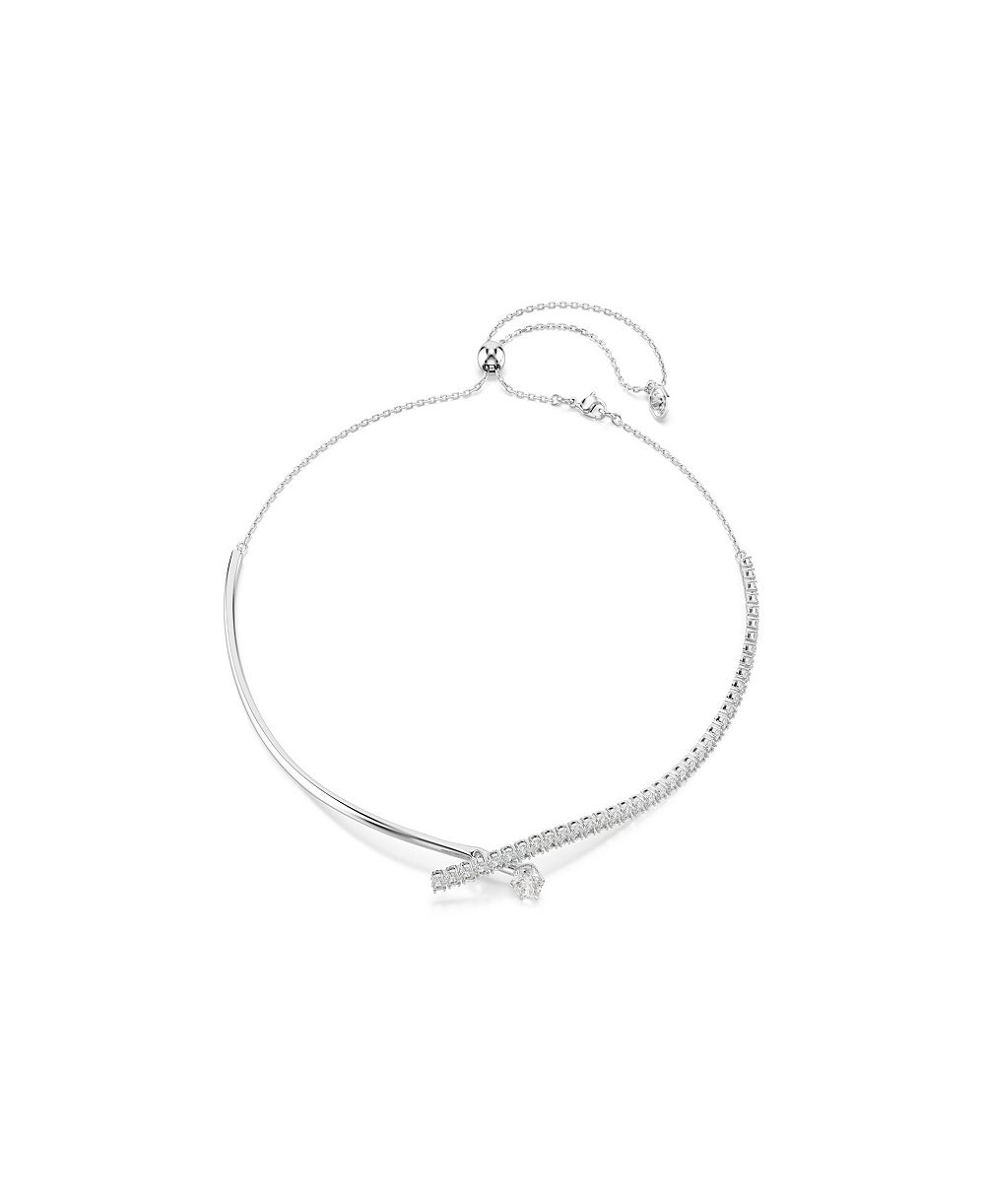 Ожерелье Swarovski из белого кристалла с напылением Sterling Silver-Plated