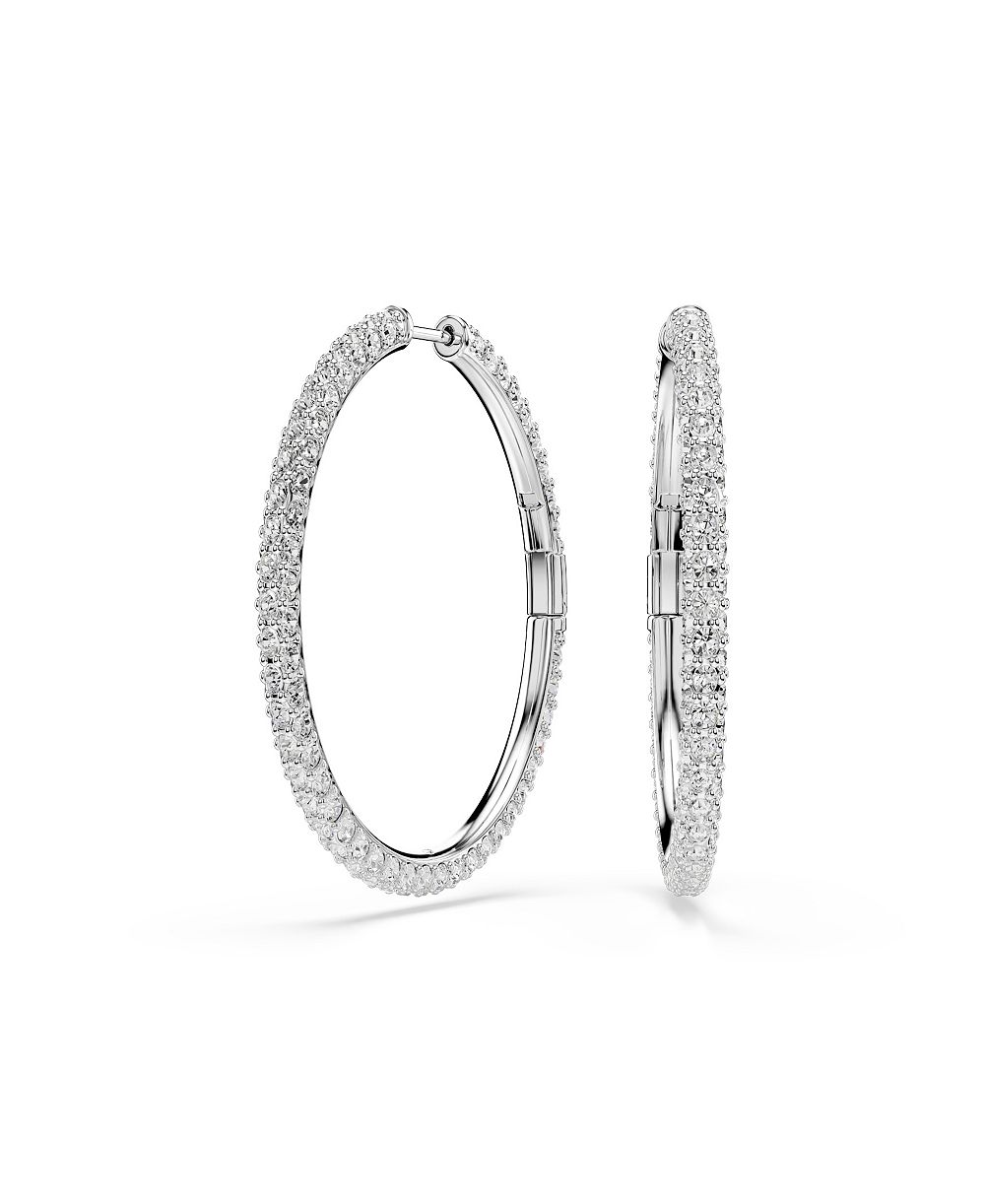 Серьги Swarovski Sterling Silver-Plated White Crystals