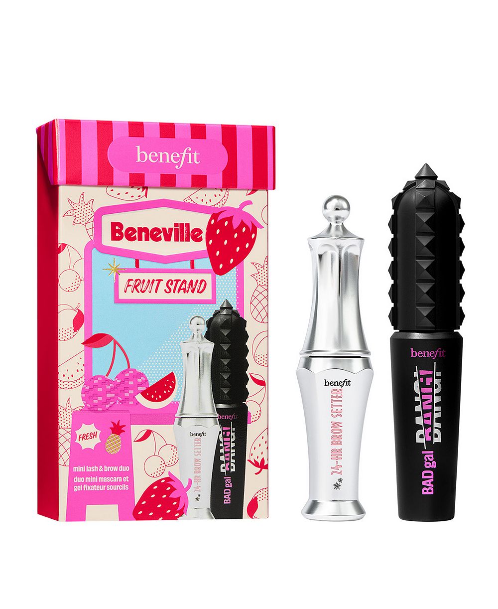 Benefit Cosmetics Подарочный набор косметики Beneville Fruit Stand: мини-тушь и гель для бровей, 2 шт.