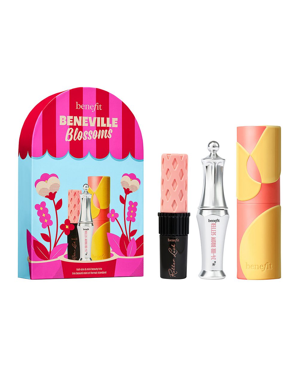 Benefit Cosmetics Подарочный набор косметики Beneville Blossoms: румяна, тушь и гель для бровей