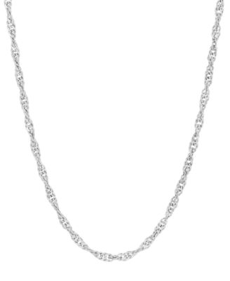 Ожерелье Italian Silver Solid Singapore Chain в серебре