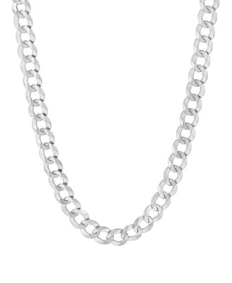 Серебряная цепь Curb из стерлингового серебра Italian Silver