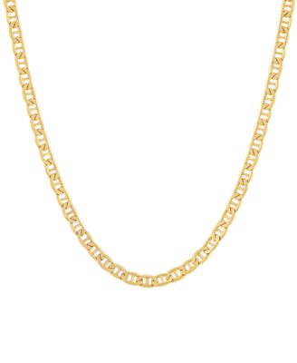 Italian Silver ожерелье Mariner из стерлингового серебра с позолотой 18k Gold