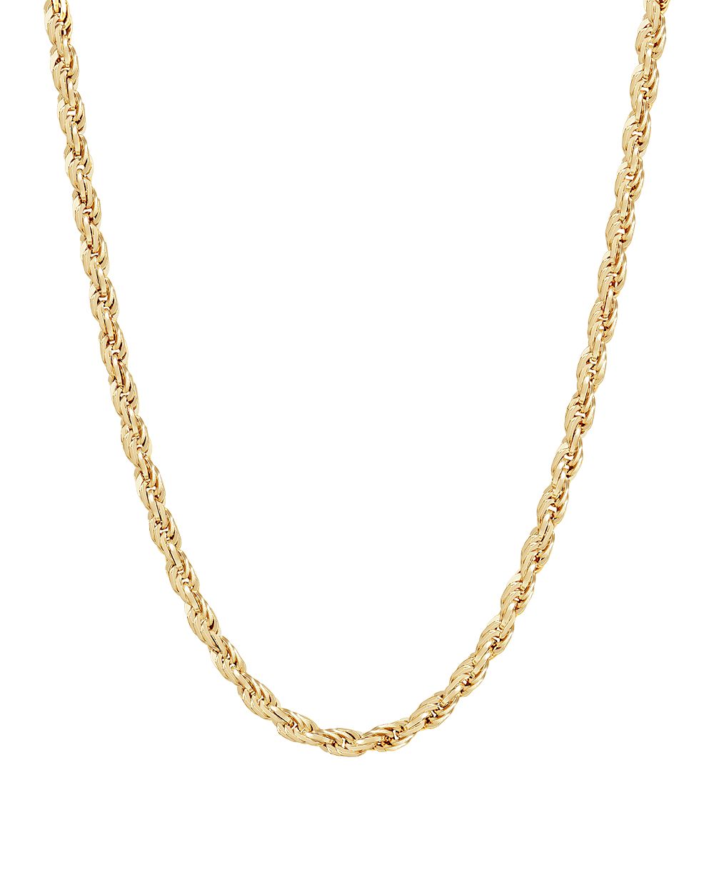 Ожерелье Italian Silver Solid Rope Chain из 18k Gold-Plated Sterling Silver