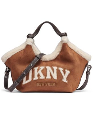 DKNY Paula Suede Small Crossbody Tote Handbag