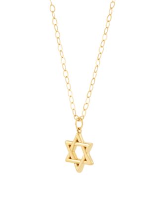 Подвеска Star of David из желтого золота 10K