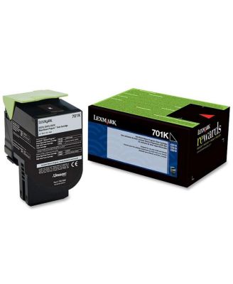 Lexmark 701K Black Return Program Toner Cartridge
