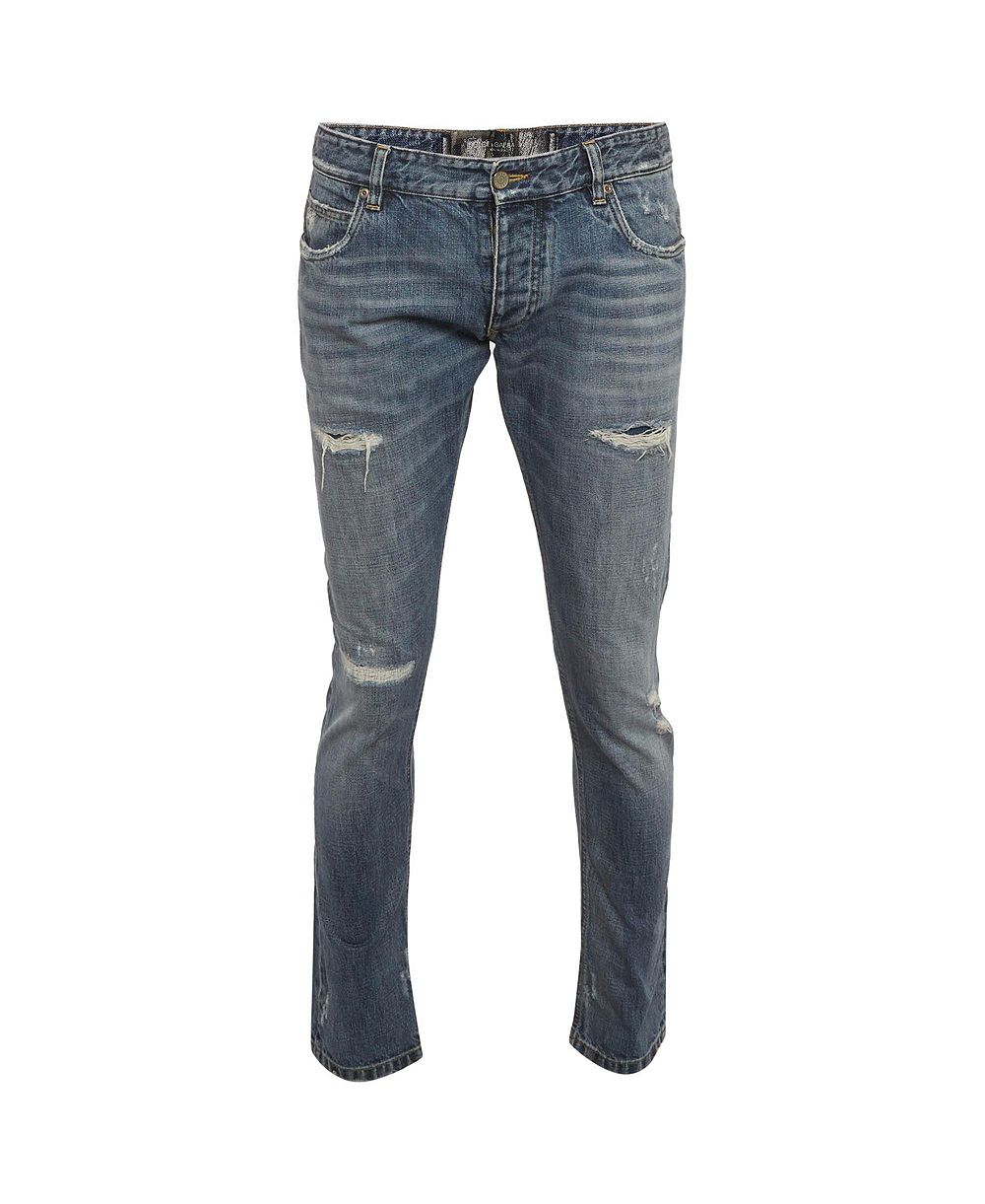 Брюки из денима Pre-Owned Dolce & Gabbana Men's Distressed