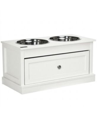 RUIE Large Elevated Dog Bowls Feeding Station with 11L Storage Drawer