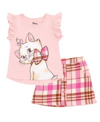 The Aristocats комплект из футболки и юбки в клетку для девочки 2T-5T