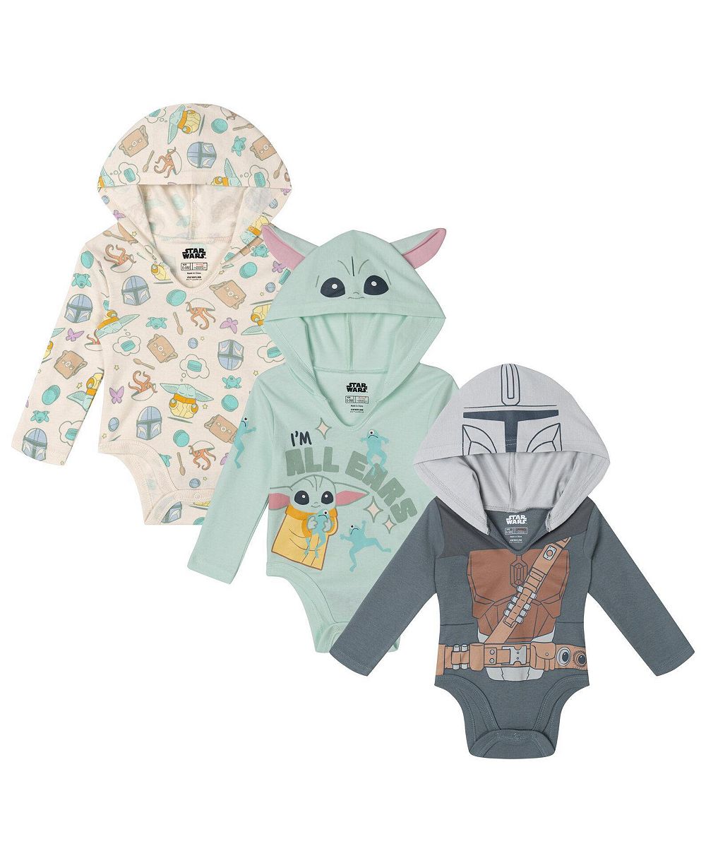Star Wars Детский комбинезон с капюшоном The Mandalorian для мальчиков (от новорожденного до 24 месяцев)