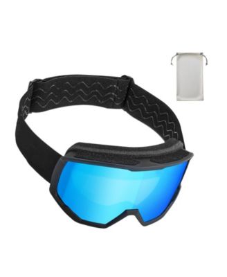 ZENY Ski Goggles, Cylindrical Lens with Revo Coating, OTG Anti fog Snow Goggles for Men Women Youth