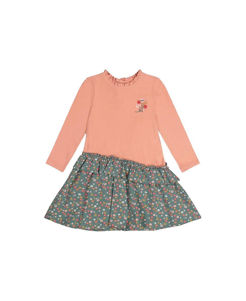Deux par Deux 12M–24M Baby Girl Bi-Material Floral Print Dress