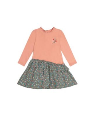 Deux par Deux 12M–24M Baby Girl Bi-Material Floral Print Dress