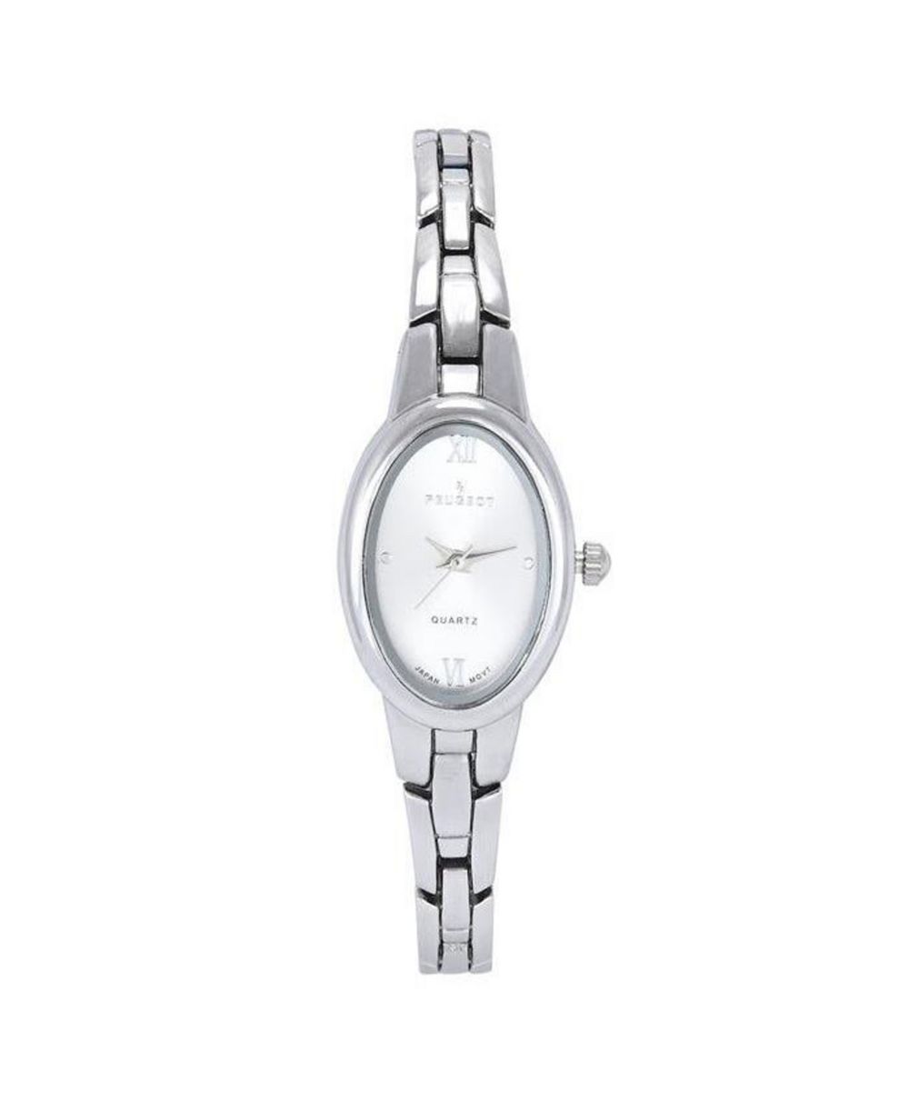 Женские наручные часы Peugeot Silver 30x25mm Oval Dial Link Bracelet