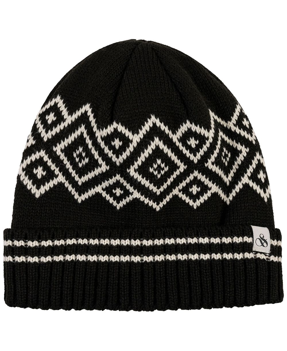 Мужская вязаная шапка SCOTCH & SODA Fair Isle с рибкой на манжете