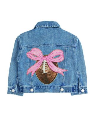 Детская джинсовая куртка Sweet Wink Football Sequin Patch