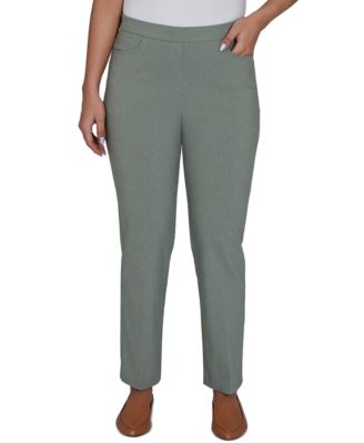 Alfred Dunner Petite Provence Millennium Pull-On Mid-Rise Straight-Leg Pants
