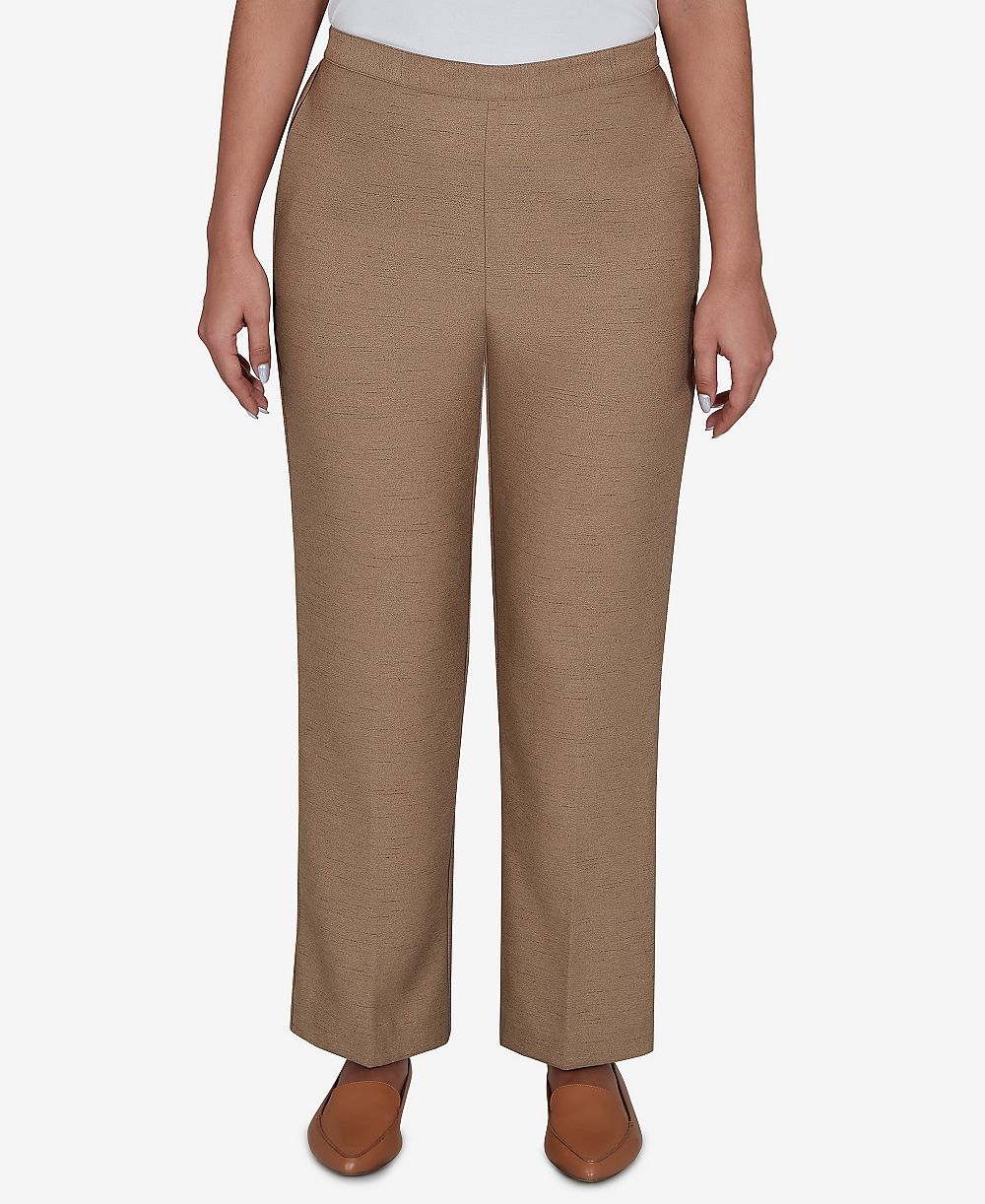 Alfred Dunner Брюки Petite Union Square Straight Pull-On