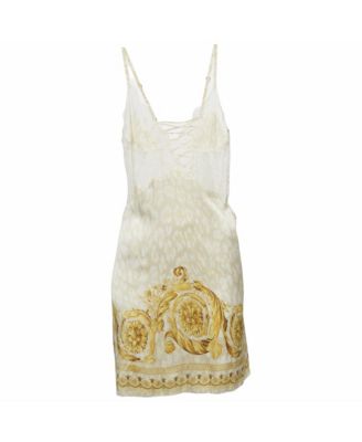 Pre-Owned Versace Женская шелковая майка с кружевом Baroque