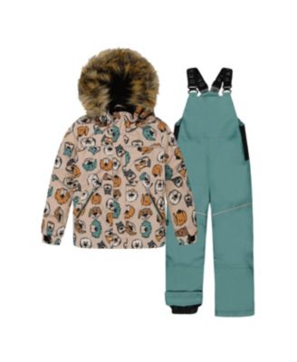 Deux par Deux Big Boys 6-8 Two Piece Discover Snowsuit Printed with Dogs