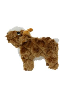 Mighty Jr Farm Goat, Durable Plush Squeaky Dog Toy