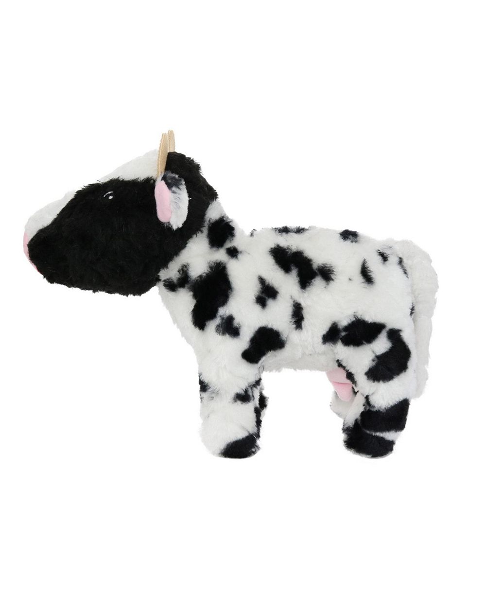 Mighty Farm Cow, Durable Plush Squeaky Dog Toy