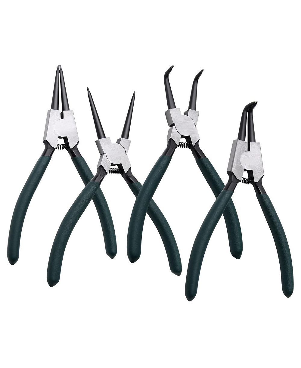 XDOVET Snap Ring Pliers Set Internal External Circlip Kit Straight Bent Jaw