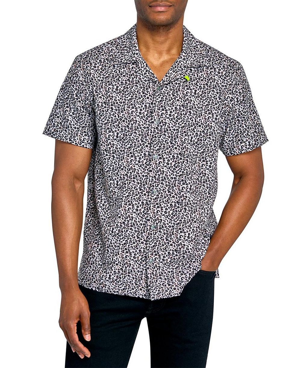 Мужская рубашка Society of Threads Regular Fit Performance Stretch Short Sleeve Camp