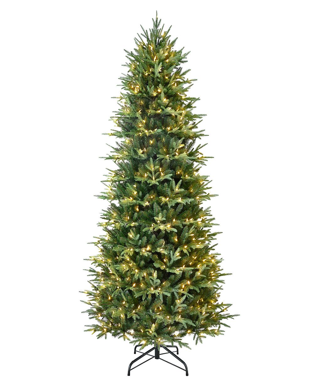 Puleo International 7.5" Предварительно освещенное искусственное узкое ель Fraser Fir