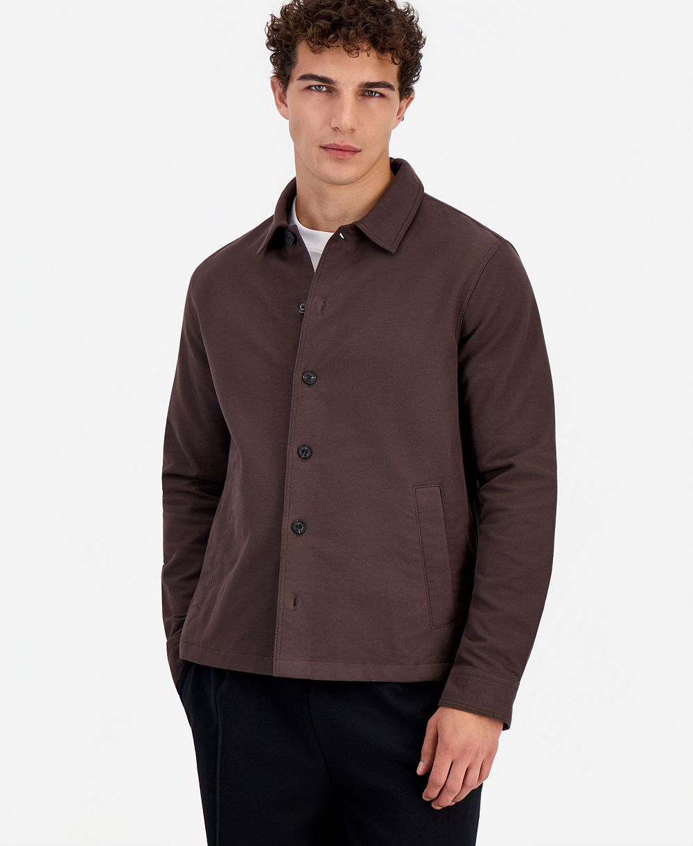 Hugo Boss Men's evolo 10281825 01 Camp Collar Regular Fit Cotton Shirt Jacket