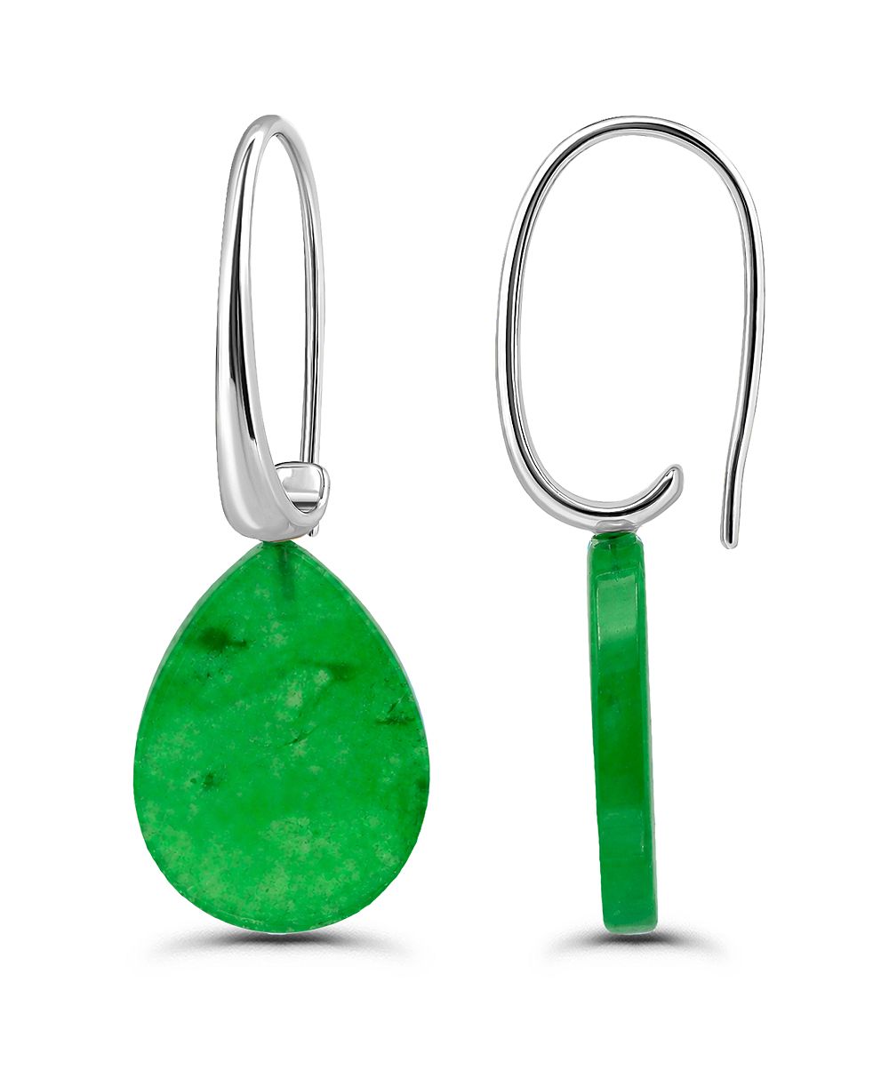 Серьги-подвески Genuine Stone Teardrop Hardwire Fishhook