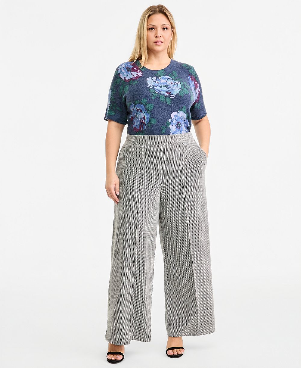 Vince Camuto Plus Size Pull-On Wide-Leg Pants