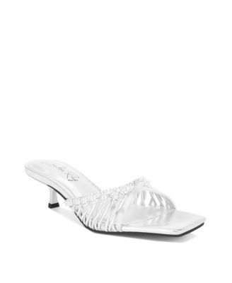 London Rag Womens Zeldara Braided Strappy Kitten Heels