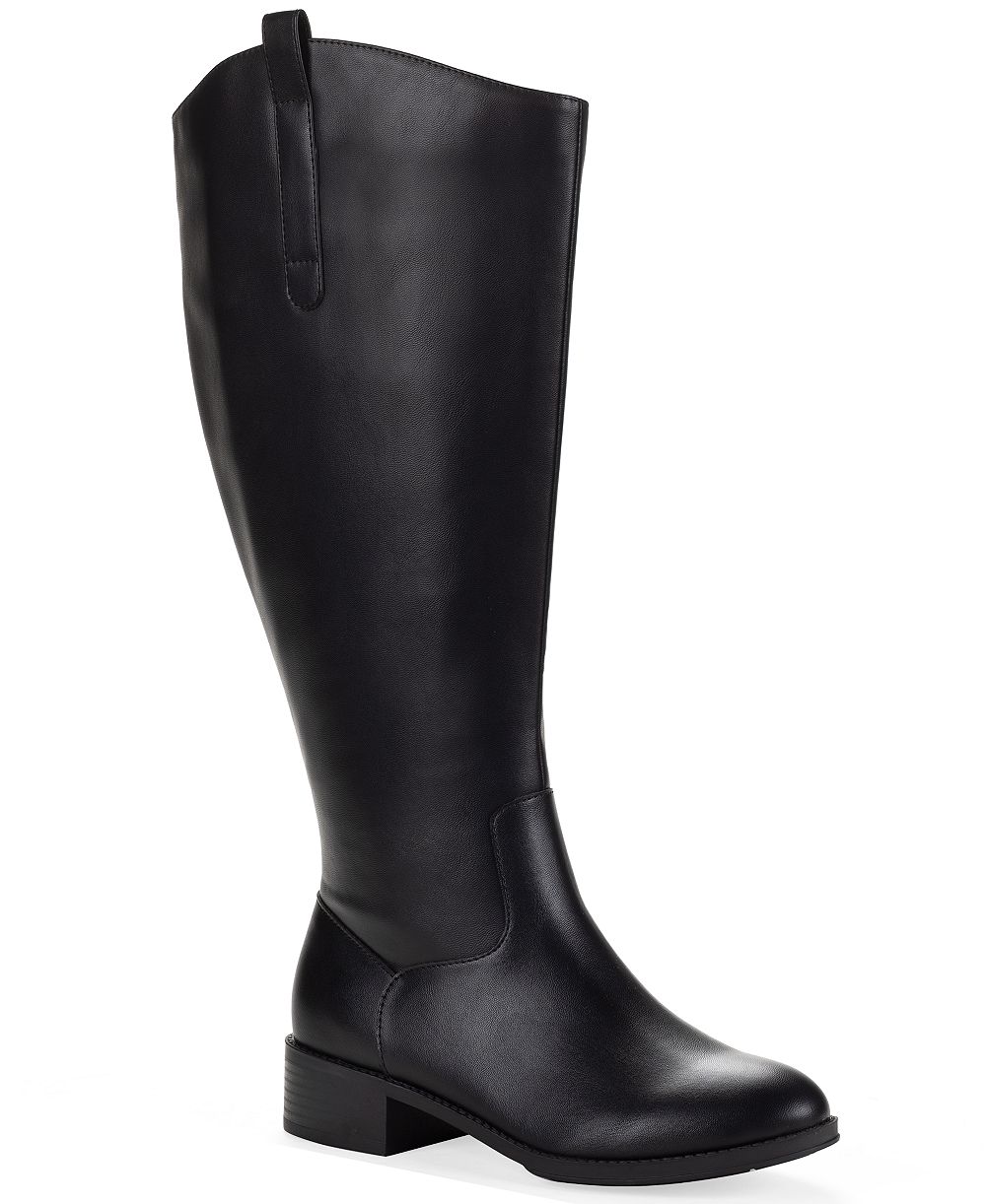 Style & Co Women's Valoraa Round Toe Wide-Calf Riding Boots, Macy's Exclusive