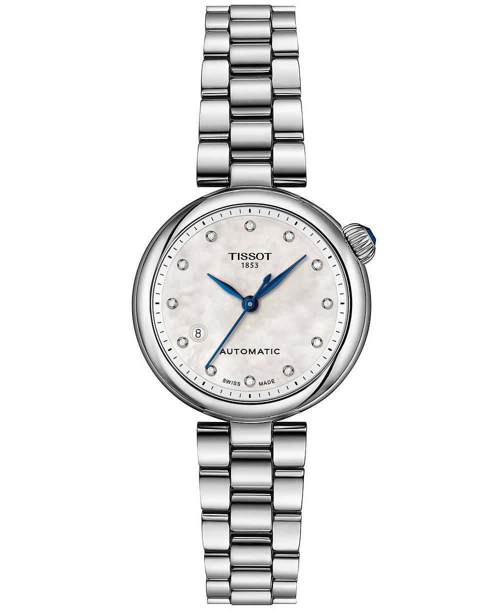 Tissot Women's Desir Automatic Silver-Tone Stainless Steel Bracelet Watch 28mm