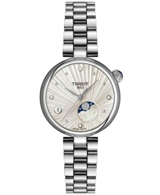 Tissot Женские наручные часы Desir Moonphase Quartz, серебристая нержавеющая сталь, 29.6mm