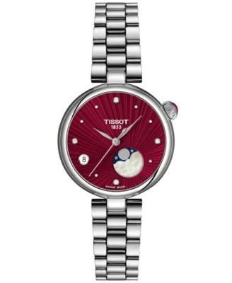 Tissot Women's Desir Moonphase Quartz Silver-Tone Stainless Steel Bracelet Watch 29.6mm